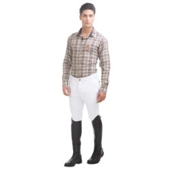 TuffRiderMen's Patrol Knee Patch Breeches -Weatherbeeta Store 10029 240 01 wht full.bod