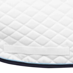 TuffRider Basic All Purpose Pad With Trim And Piping -Weatherbeeta Store 100558 JPC TuffRider.Basic .AllPurpose.Saddle.Pad .Trim Piping White.Navy .LightBlue GirthStrap