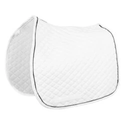 TuffRider Basic All Purpose Pad With Trim And Piping -Weatherbeeta Store 100558 JPC TuffRider.Basic .AllPurpose.Saddle.Pad .Trim Piping White.White .Black Front