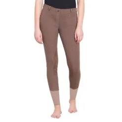 TuffRider Ladies Starter Lowrise Pull On Knee Patch Breeches -Weatherbeeta Store 100566 479 798 lava brown 2