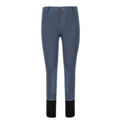 TuffRider Children's Starter Lowrise Pull-On Knee Patch Breeches -Weatherbeeta Store 100567 479 35 denim 2