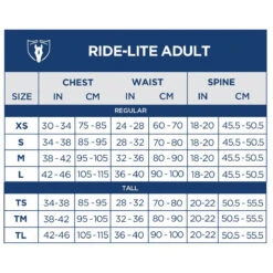 Tipperary Ride Lite -Weatherbeeta Store 1009 08 Ride Lite Adult Stock Size Chart