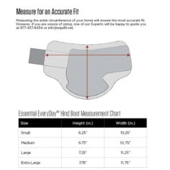 EquiFit Essential Everyday Hind Boot -Weatherbeeta Store 11278 EquiFit Essential.Everyday.Hind .Boot SizeChart