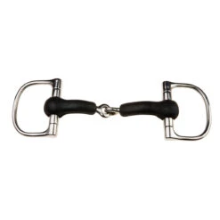 Weatherbeeta JP Korsteel Rubber Mouth Jointed Dee Ring Snaffle Bit