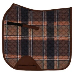 Sixteen Cypress Dressage Pad -Weatherbeeta Store 16C DP FP H 16Cypress Dressage.Pad Field.Plaid .Hickory