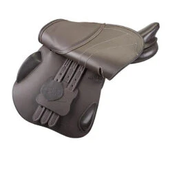 HDR Equipe Covered Close Contact Saddle -Weatherbeeta Store 24164 JPC HDR Equipe.Covered.CC.Saddle Flap.Havana