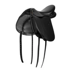 HDR Vegan-X Dressage Saddle 8 HDR Vegan-X Dressage Saddle -Weatherbeeta Store 24173 JPC Vegan.X.Dressage.Saddle Black Front