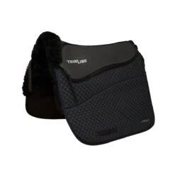 ThinLine Woven Wool Square Dressage Saddle Pad 8 ThinLine Woven Wool Square Dressage Saddle Pad -Weatherbeeta Store 3330 blk Side 1