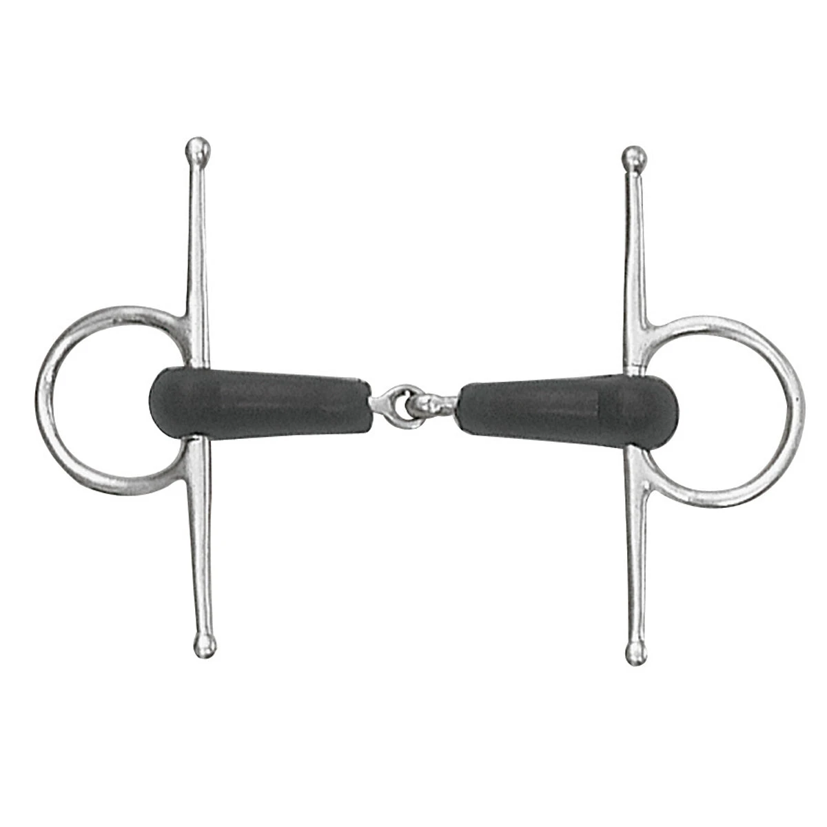 Centaur Stainless Steel Soft-Rubber Covered Jointed Full Cheek Bit 3 Centaur Stainless Steel Soft-Rubber Covered Jointed Full Cheek Bit