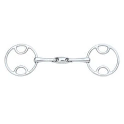 Centaur Stainless Steel Loop Ring Oval Mouth Gag Bit
