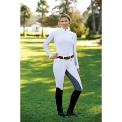 Romfh Sarafina Full Seat Breeches -Weatherbeeta Store 468454 ERS Romf.Sarafina.Full .Seat White.Light .Grey Back Front