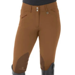 Romfh Ladies Sarafina Euro Seat Knee Patch Breeches -Weatherbeeta Store 468455 ERS Romfh.Ladies.Sarafina.Euro .Seat .KneePatch.Breech Classic.Maple