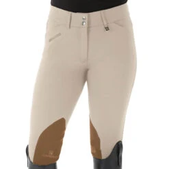 Romfh Ladies Sarafina Euro Seat Knee Patch Breeches -Weatherbeeta Store 468455 ERS Romfh.Ladies.Sarafina.Euro .Seat .KneePatch.Breech Classic.White .Sand