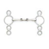 Centaur Stainless Steel Small Cheek 3-Ring Gag With Center Peanut Bit -Weatherbeeta Store 468619 ERS.Centaur SS.Sm .Chk .3.Ring .Gag .Center.Peanut Front
