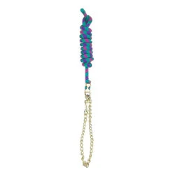 Perri's Nylon Lead With Chain -Weatherbeeta Store 490 Perris Nylon.Lead .with .Chain Purple.Raspberry.Teal