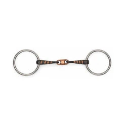 Shires Copper Lozenge Snaffle With Raised Rib Bit