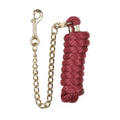 Weatherbeeta Roma Continental Lead Rope With Chain -Weatherbeeta Store 591138 WB Continental.Lead .Chain Burgundy