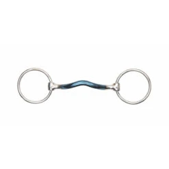 Shires Blue Alloy Mullen Mouth Loose Ring Bit