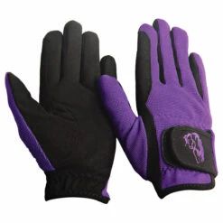 TuffRider Children's Performance Riding Gloves -Weatherbeeta Store 9215 tf kids.perf .glvs purple front