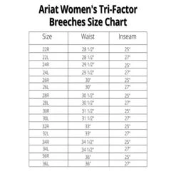 Ariat Women's Tri Factor Grip Knee Patch Breech -Weatherbeeta Store Ariat Breeches Size Charts 600x600 5f0312bd c305 4802 9273 40631f9c33c1