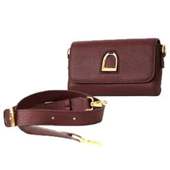 Oakbark & Chrome Rider Belt Bag -Weatherbeeta Store BB CAB 101 Oakbark chrome riderbeltbag cabernet.6