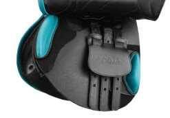 Bates Victrix Saddle With HART -Weatherbeeta Store B Victrix Cblk Aqua girthpoints