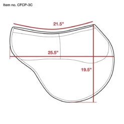 ECP Contoured Correction Eventing Pad 25 ECP Contoured Correction Eventing Pad -Weatherbeeta Store ECP contoured.correction.eventing.pad diagram