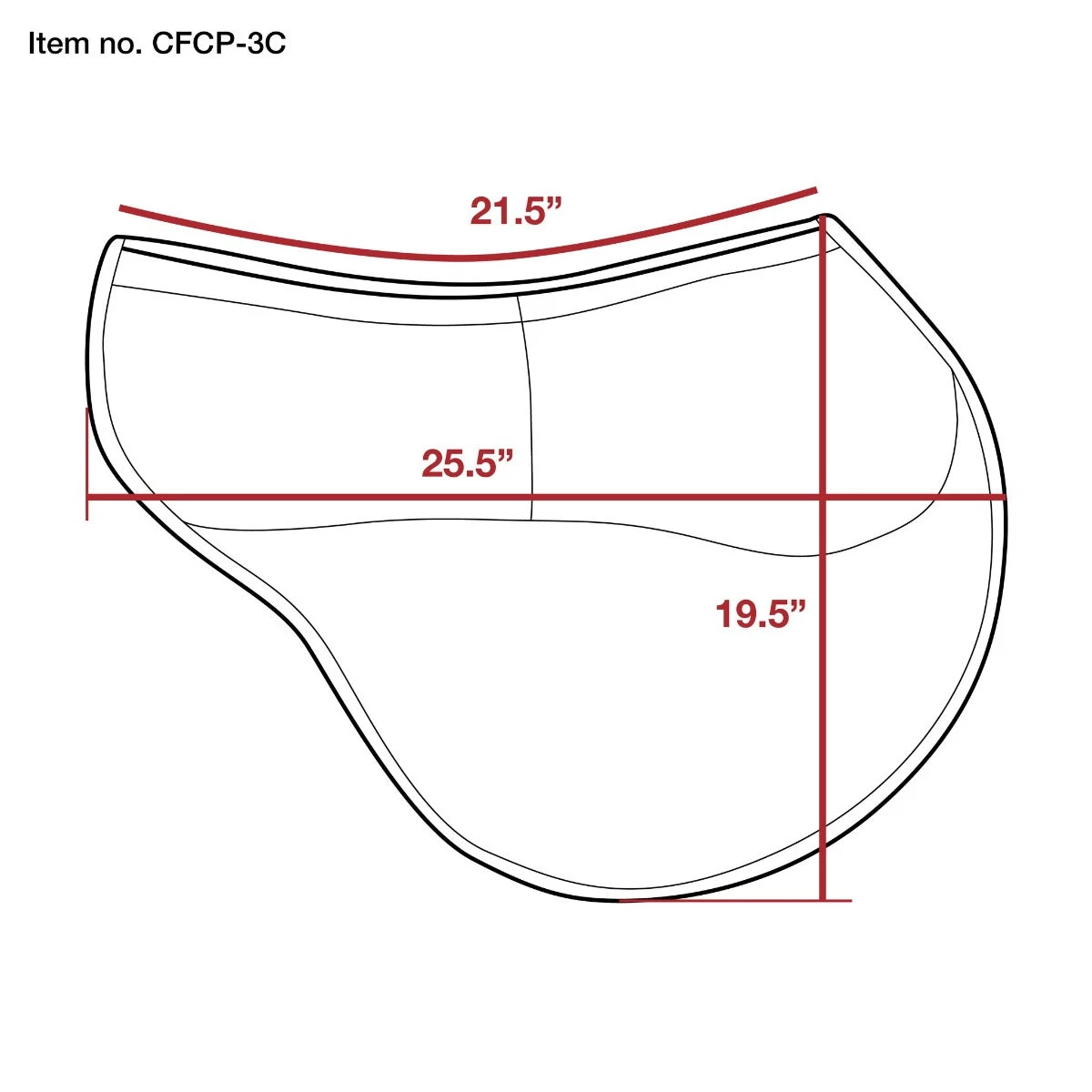 ECP Contoured Correction Eventing Pad 13 ECP Contoured Correction Eventing Pad - Image 11
