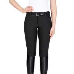 Equiline Women's X Shape Knee Grip Breech -Weatherbeeta Store EQline 181 N08674 XShapeKG Black Front