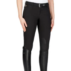 Equiline Women's Ash Riding Breeches With X-Grip Knee Patch -Weatherbeeta Store EQline N08698 Ash.XGripKP Black