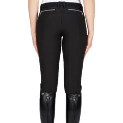 Equiline Women's Ash Riding Breeches With X-Grip Knee Patch -Weatherbeeta Store EQline N08698 Ash.XGripKP Black Back