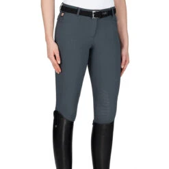 Equiline Women's Ash Riding Breeches With X-Grip Knee Patch -Weatherbeeta Store EQline N08698 Ash.XGripKP Grey