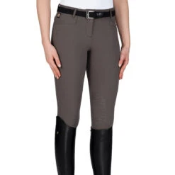Equiline Women's Ash Riding Breeches With X-Grip Knee Patch -Weatherbeeta Store EQline N08698 Ash.XGripKP Marsh
