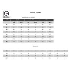 EGO 7 Women's Be Air Jacket -Weatherbeeta Store Ego7 Womens.Clothing.Size .Guide