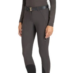 Equiline Ettiek Women's B-Move Knee Grip Breeches -Weatherbeeta Store Equiline Ettiek.B.Move .KG .Breeches Liquorice Front