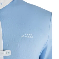 Equiline Evik Men's Competition Polo Long Sleeve Shirt -Weatherbeeta Store Equiline Mens Evik.LS .Competition.Polo .Shirt Light.Blue Logo