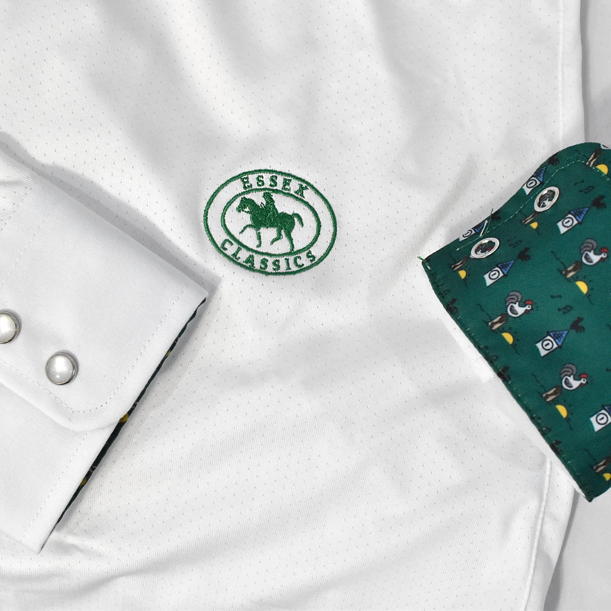 Essex Classics Ladies "Cock-a-Doodle-Do" Talent Yarn Straight Collar Long Sleeve Show Shirt 9 Essex Classics Ladies "Cock-a-Doodle-Do" Talent Yarn Straight Collar Long Sleeve Show Shirt - Image 7