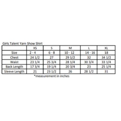 Essex Classics Girls "Lions" Talent Yarn Wrap Collar Long Sleeve Show Shirt -Weatherbeeta Store Essex.Classics Girls Show.Shirt SizeChart 00 fbcc341b 0ea0 4c72 8268 dd0ecf81eb03