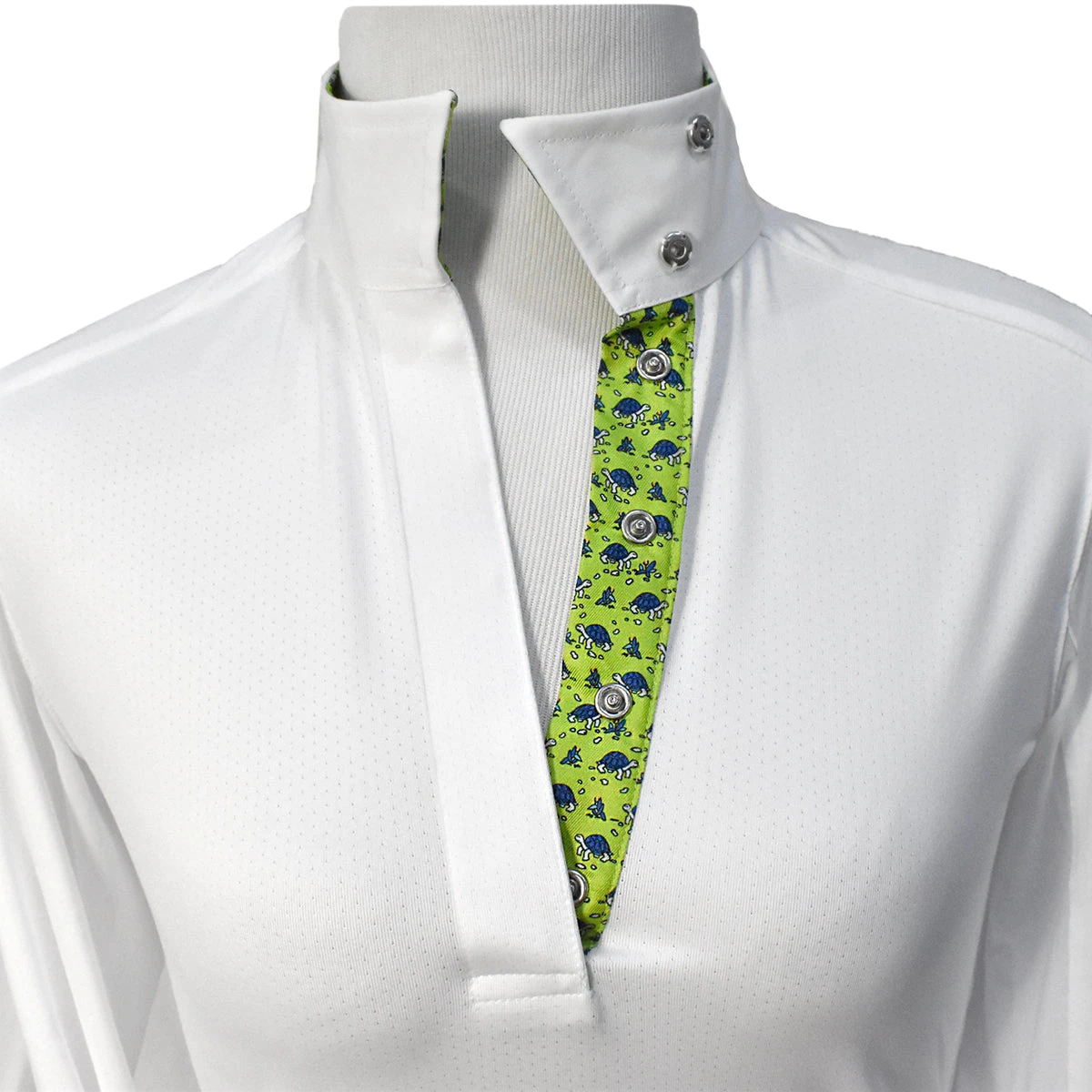Essex Classics Ladies "Turtles" Talent Yarn Wrap Collar Long Sleeve Show Shirt 4 Essex Classics Ladies "Turtles" Talent Yarn Wrap Collar Long Sleeve Show Shirt - Image 2