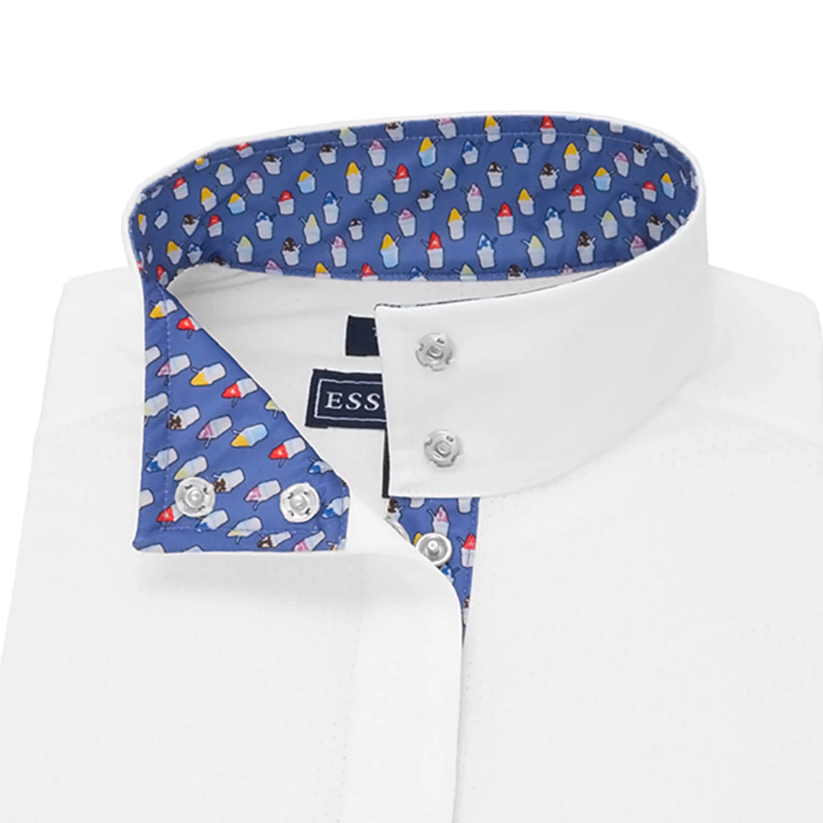 Essex Classics Ladies "Snowcones" Talent Yarn Straight Collar Short Sleeve Show Shirt 3 Essex Classics Ladies "Snowcones" Talent Yarn Straight Collar Short Sleeve Show Shirt