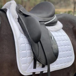 Halter Ego Satin Classic Saddle Pad 14 Halter Ego Satin Classic Saddle Pad -Weatherbeeta Store HEgo WHT DRSG HalterEgo Satin.Classic.Quilted.Saddle.Pad .Dressage White