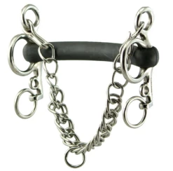 Coronet Hard Rubber Tom Thumb Mullen Mouth Pelham Bit- 4" Cheeks