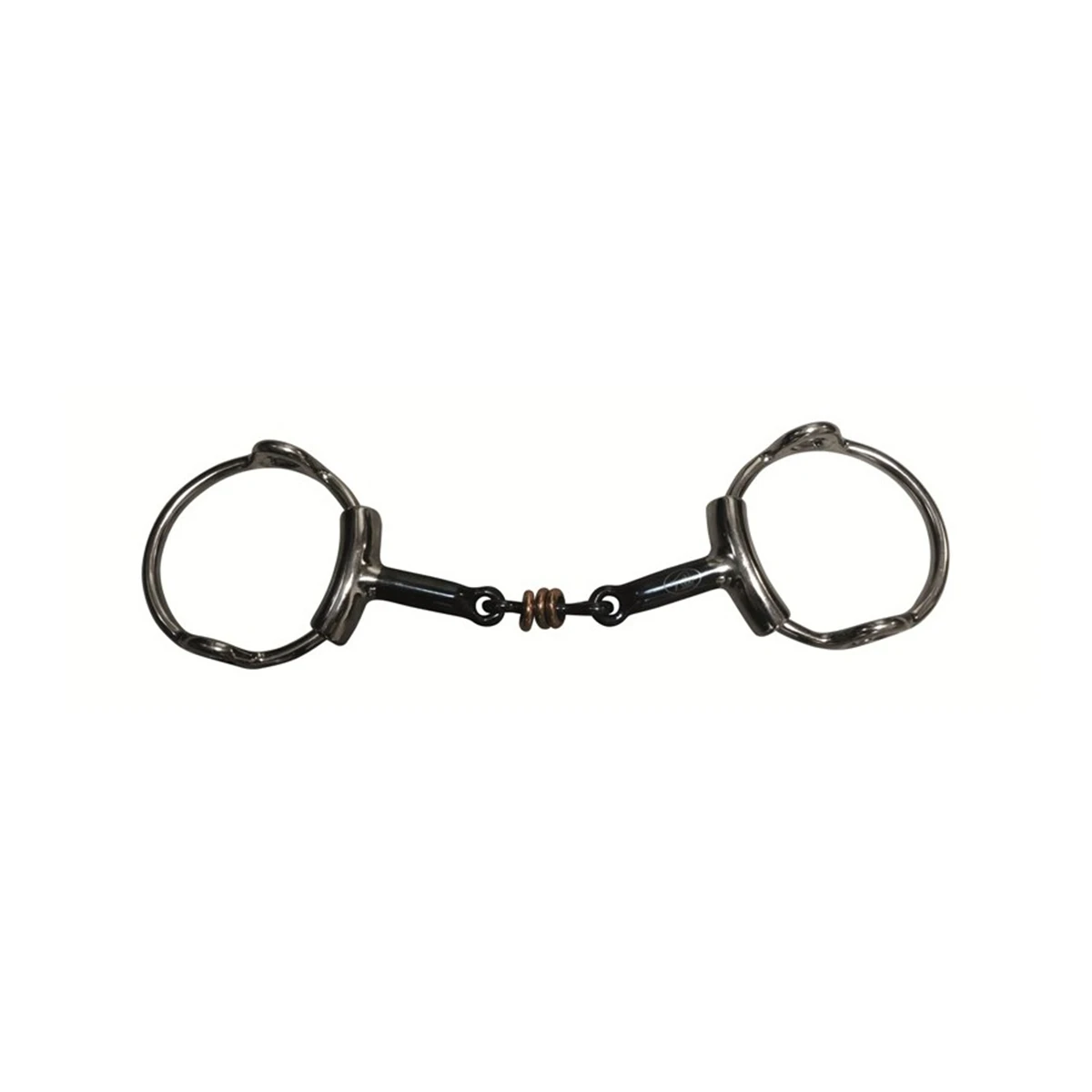 Jump'in Double Jointed Blue Steel With Copper Rings Gag Bit 3 Jump'in Double Jointed Blue Steel With Copper Rings Gag Bit