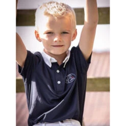 Jump'in Boy's Short Sleeve Gaston Competition Polo Shirt 7 Jump'in Boy's Short Sleeve Gaston Competition Polo Shirt -Weatherbeeta Store Jump.In Boys.Gaston.Polo .Show .Shirt Navy.2