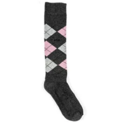 USG Karo Socks -Weatherbeeta Store KARO KL.USG Socks Drk.Grey .Lt .Grey .Pink Front