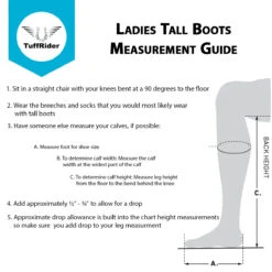 TuffRider Ladies Starter Zip Up Field Boot -Weatherbeeta Store LadyTallBootGuide