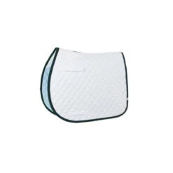 Lettia Coolmax AP Saddle Pad -Weatherbeeta Store Lettia Coolmax ProSeries AP Pad white with hunter and navy 10026 40393.1588092794.1280.1280