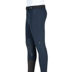 Equiline GrantK Men's B-Move Knee Grip Breeches 16 Equiline GrantK Men's B-Move Knee Grip Breeches -Weatherbeeta Store N08479 EQline GrentK Blue Side
