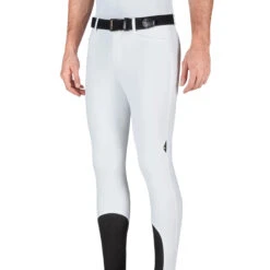 Equiline GrantK Men's B-Move Knee Grip Breeches 17 Equiline GrantK Men's B-Move Knee Grip Breeches -Weatherbeeta Store N08479 EQline GrentK White