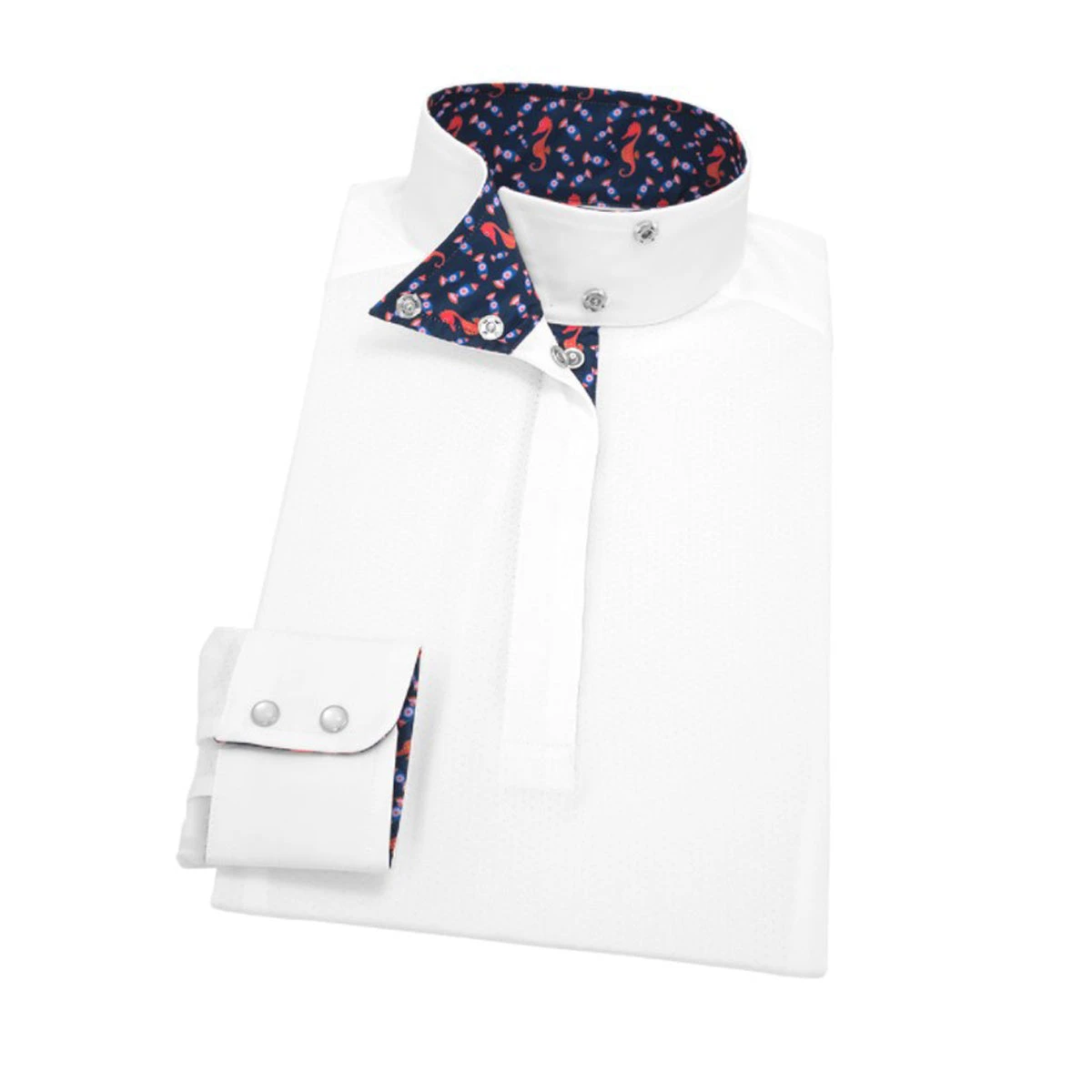 Essex Classics Ladies "Seahorsin' Around" Talent Yarn Wrap Collar Long Sleeve Show Shirt 3 Essex Classics Ladies "Seahorsin' Around" Talent Yarn Wrap Collar Long Sleeve Show Shirt